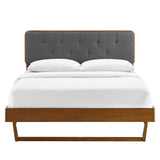 Bridgette Twin Wood Platform Bed With Angular Frame - BUILDMYPLACE