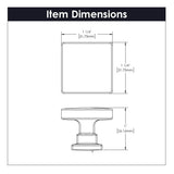 Brighton Collection - Belwith Keeler - Knob, 1 - 1/4" Sq. | B077889 - BUILDMYPLACE
