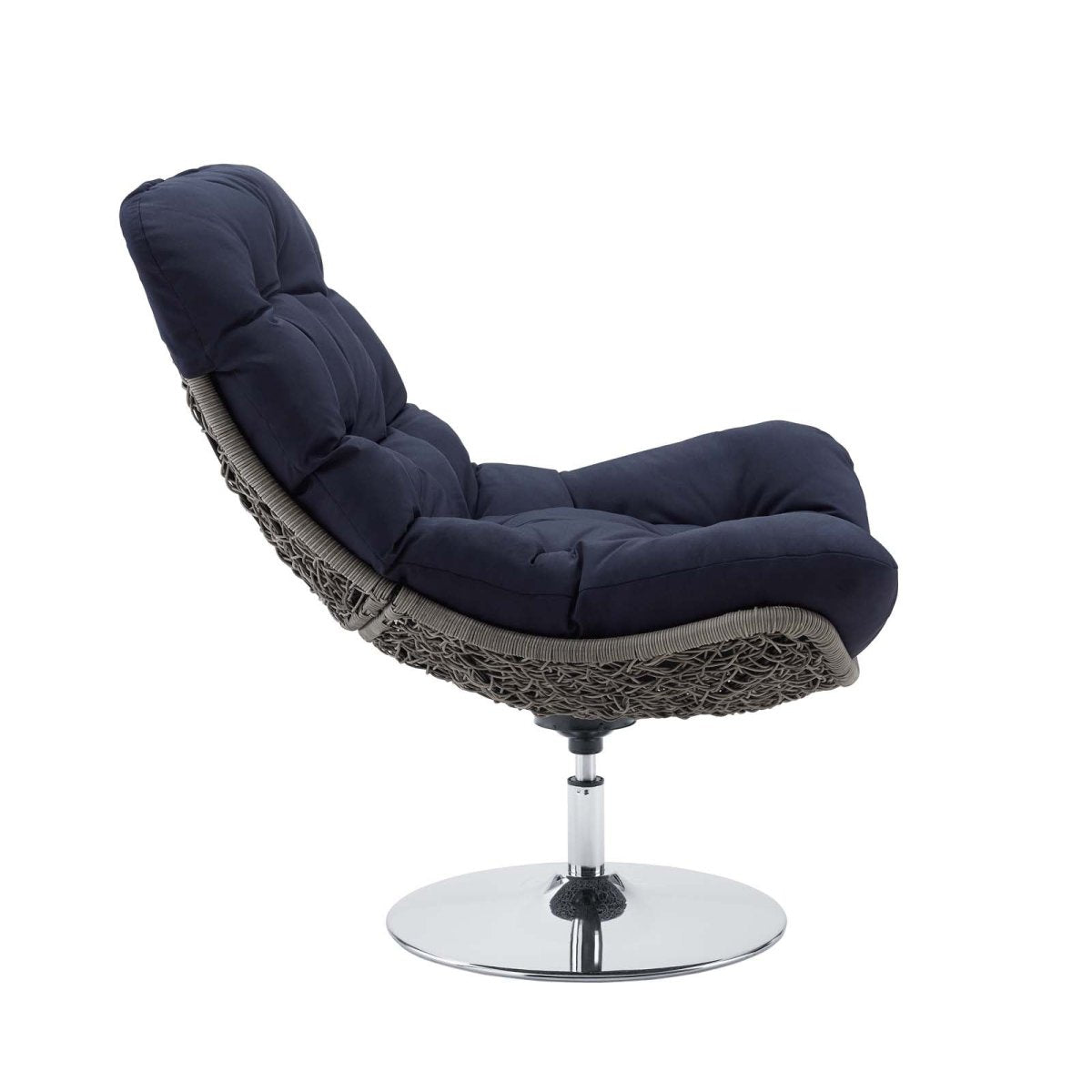 Brighton Wicker Rattan Outdoor Patio Swivel Lounge Chair - BUILDMYPLACE