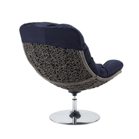 Brighton Wicker Rattan Outdoor Patio Swivel Lounge Chair - BUILDMYPLACE