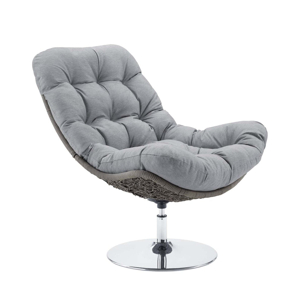 Brighton Wicker Rattan Outdoor Patio Swivel Lounge Chair - BUILDMYPLACE