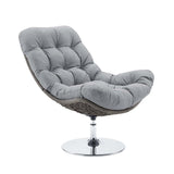 Brighton Wicker Rattan Outdoor Patio Swivel Lounge Chair - BUILDMYPLACE