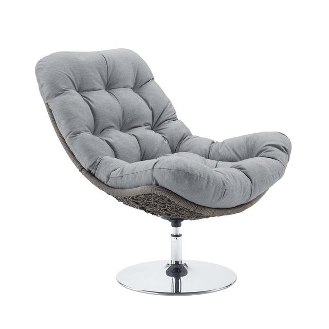 Brighton Wicker Rattan Outdoor Patio Swivel Lounge Chair - BUILDMYPLACE