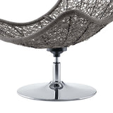 Brighton Wicker Rattan Outdoor Patio Swivel Lounge Chair - BUILDMYPLACE