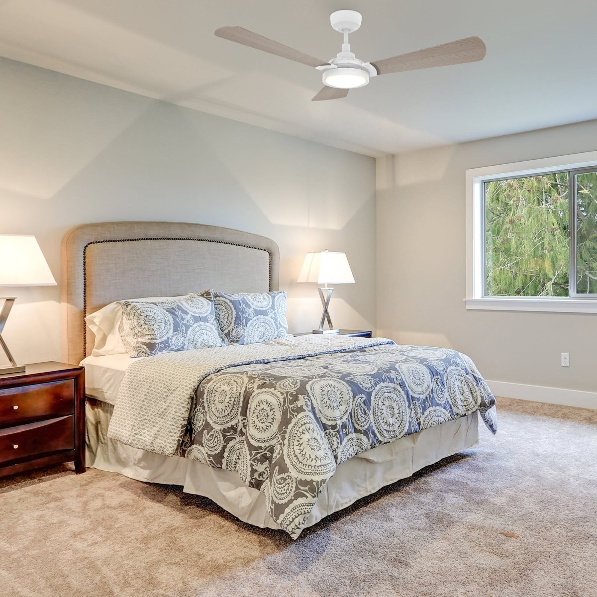BRISA 52 inch 3 - Blade Smart Ceiling Fan with LED Light & Remote - LEDMyPlace