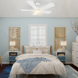 BRISA 52 inch 5 - Blade Smart Ceiling Fan with LED Light & Remote - LEDMyPlace