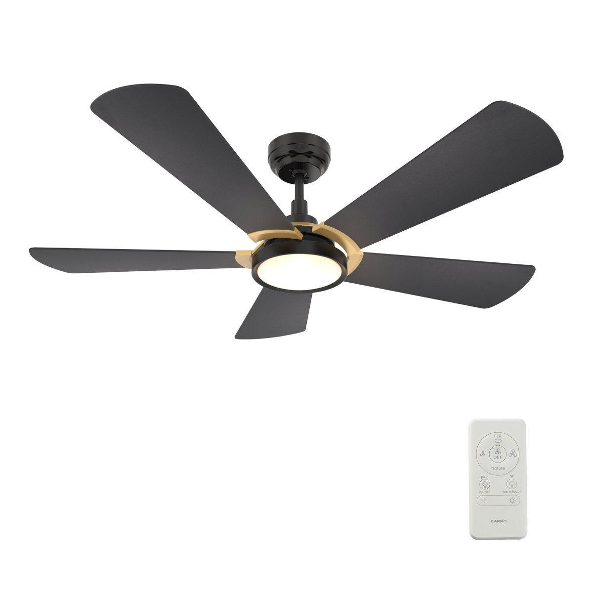 BRISA 52 inch 5 - Blade Smart Ceiling Fan with LED Light & Remote - LEDMyPlace