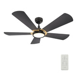 BRISA 52 inch 5 - Blade Smart Ceiling Fan with LED Light & Remote - LEDMyPlace