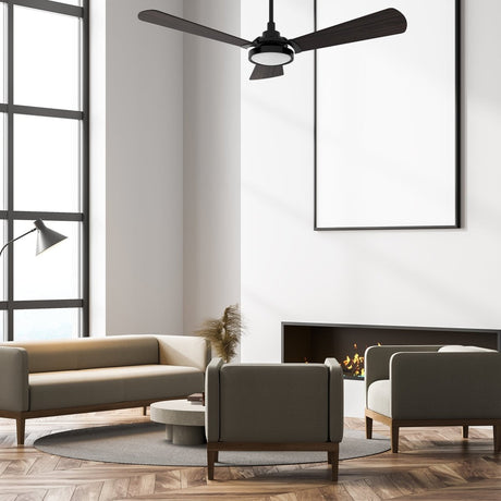 BRISA 56 inch 3 - Blade Smart Ceiling Fan with LED Light & Remote - LEDMyPlace