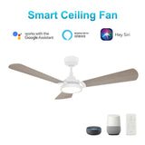 BRISA 56 inch 3 - Blade Smart Ceiling Fan with LED Light & Remote - LEDMyPlace