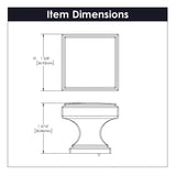 Brownstone Collection - Belwith Keeler - Knob, 1 - 3/8" Sq. | B077460 - BUILDMYPLACE