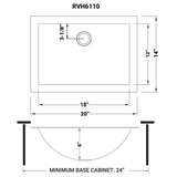 Brushed Stainless Steel Rectangular Bathroom Sink Undermount - BUILDMYPLACE