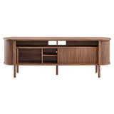Cadence 71" Curved TV Stand - Walnut - BUILDMYPLACE