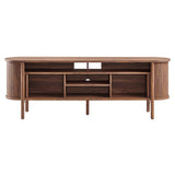 Cadence 71" Curved TV Stand - Walnut - BUILDMYPLACE