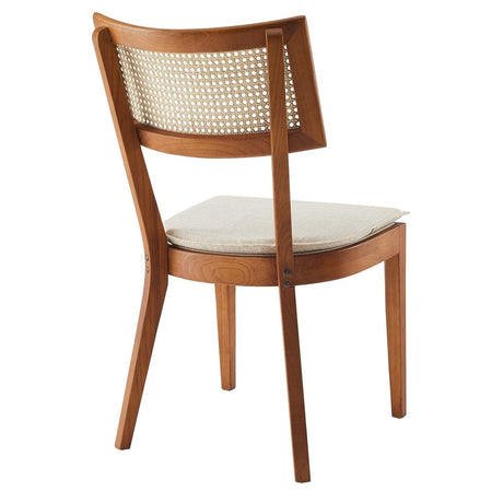 Caledonia Fabric Upholstered Wood Dining Chair Set of 2 - BUILDMYPLACE