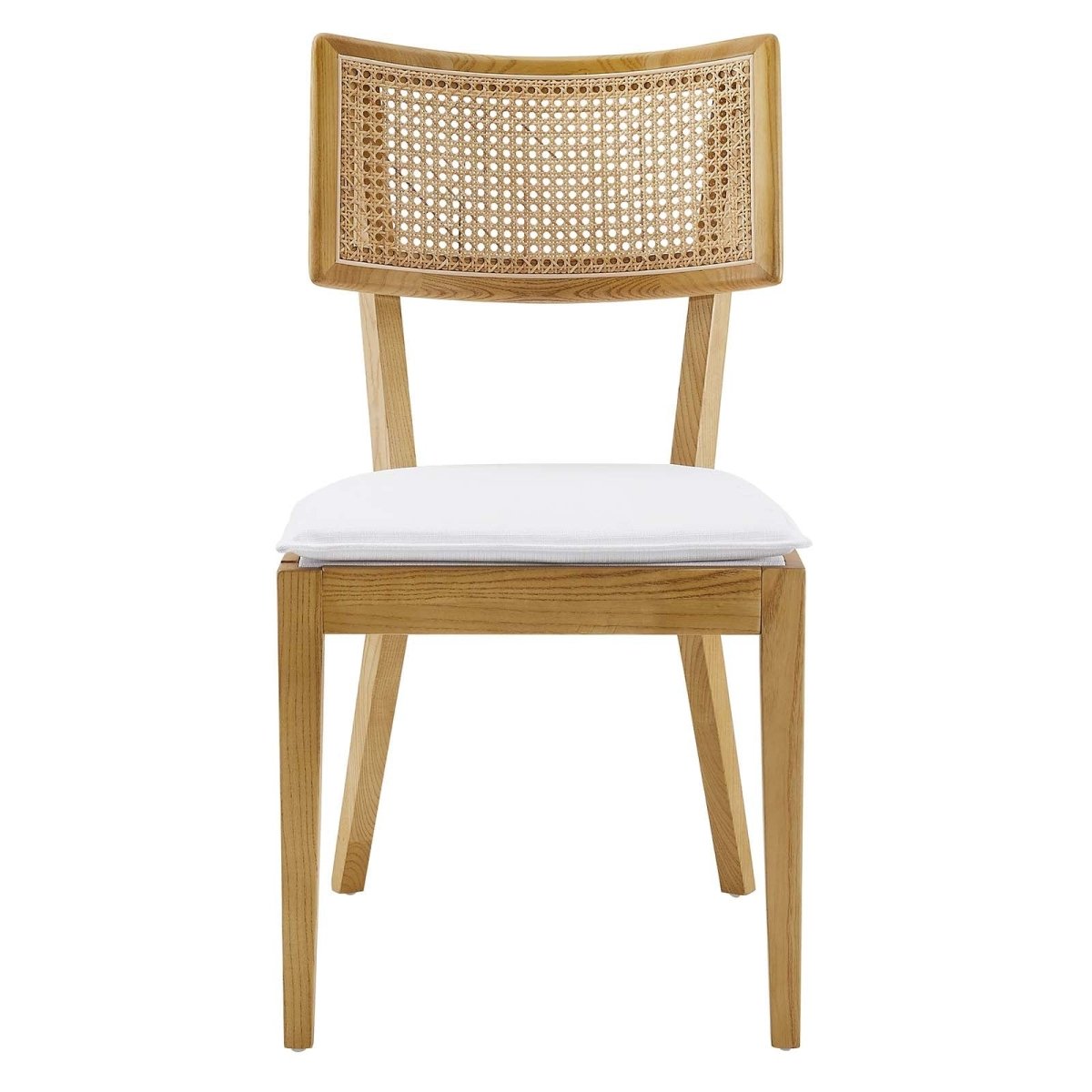 Caledonia Fabric Upholstered Wood Dining Chair Set of 2 - BUILDMYPLACE