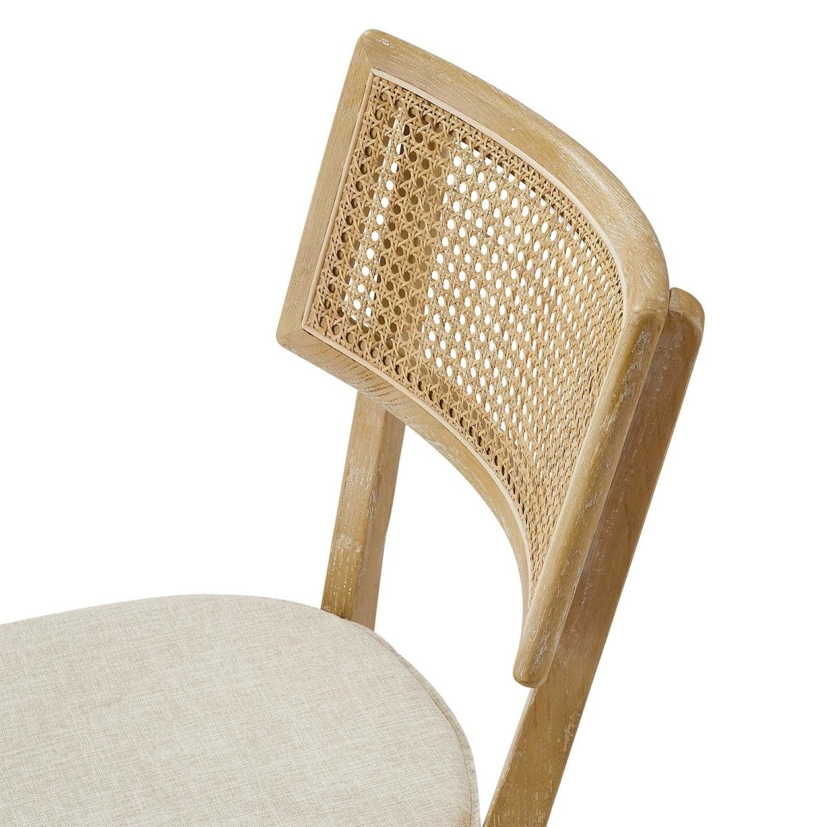 Caledonia Fabric Upholstered Wood Dining Chair Set of 2 - BUILDMYPLACE