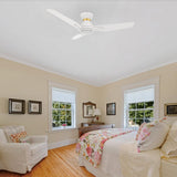 CALEN 48 inch 3 - Blade Flush Mount Smart Ceiling Fan with LED Light & Remote - LEDMyPlace
