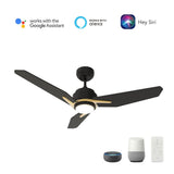 CALEN 56 inch 3 - Blade Smart Ceiling Fan with LED Light & Remote - LEDMyPlace