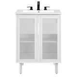 Calla 24" Perforated Metal Bathroom Vanity - BUILDMYPLACE