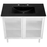 Calla 36" Perforated Metal Bathroom Vanity - BUILDMYPLACE