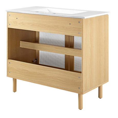 Calla 36" Perforated Metal Bathroom Vanity - BUILDMYPLACE