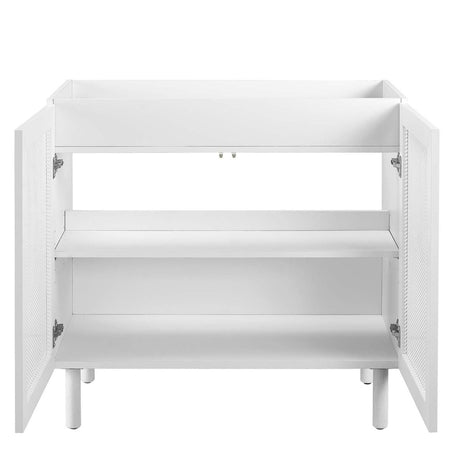 Calla 36" Perforated Metal Bathroom Vanity Cabinet (Sink Basin Not Included) - BUILDMYPLACE