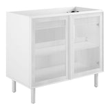 Calla 36" Perforated Metal Bathroom Vanity Cabinet (Sink Basin Not Included) - BUILDMYPLACE