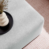 Callum Large 28" Square Woven Heathered Fabric Upholstered Ottoman - BUILDMYPLACE