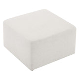 Callum Large 28" Square Woven Heathered Fabric Upholstered Ottoman - BUILDMYPLACE