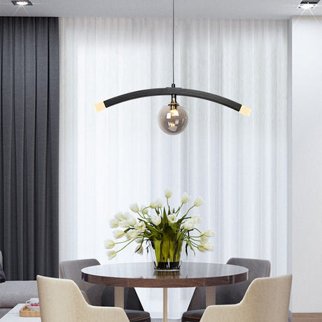 Camden Smoky Gray Glass Shade Creative Led Pendant Light - BUILDMYPLACE
