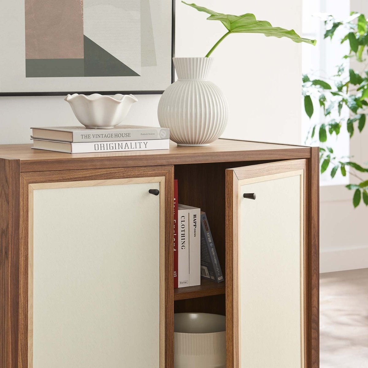 Capri 33" Wood Grain Storage Cabinet - BUILDMYPLACE
