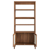 Capri 4 - Shelf Wood Grain Bookcase - BUILDMYPLACE