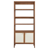 Capri 4 - Shelf Wood Grain Bookcase - BUILDMYPLACE