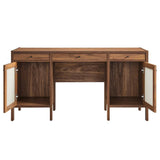 Capri 49" Wood Grain Office Desk - Walnut - BUILDMYPLACE