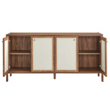 Capri 65" Wood Grain Sideboard Storage Cabinet - BUILDMYPLACE