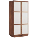 Capri 70" Tall Wood Grain Storage Cabinet - Walnut - BUILDMYPLACE