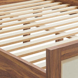 Capri Queen Wood Grain Platform Bed - BUILDMYPLACE