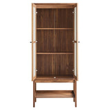 Capri Tall Wood Grain Standing Storage Cabinet - BUILDMYPLACE