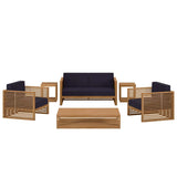 Carlsbad 6 - Piece Teak Wood Outdoor Patio Set - BUILDMYPLACE