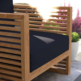 Carlsbad Teak Wood Outdoor Patio Armchair - BUILDMYPLACE