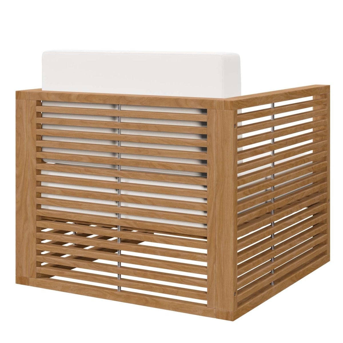 Carlsbad Teak Wood Outdoor Patio Armchair - BUILDMYPLACE