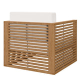 Carlsbad Teak Wood Outdoor Patio Armchair - BUILDMYPLACE