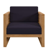 Carlsbad Teak Wood Outdoor Patio Armchair - BUILDMYPLACE