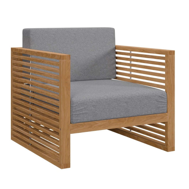 Carlsbad Teak Wood Outdoor Patio Armchair - BUILDMYPLACE