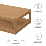 Carlsbad Teak Wood Outdoor Patio Coffee Table - BUILDMYPLACE