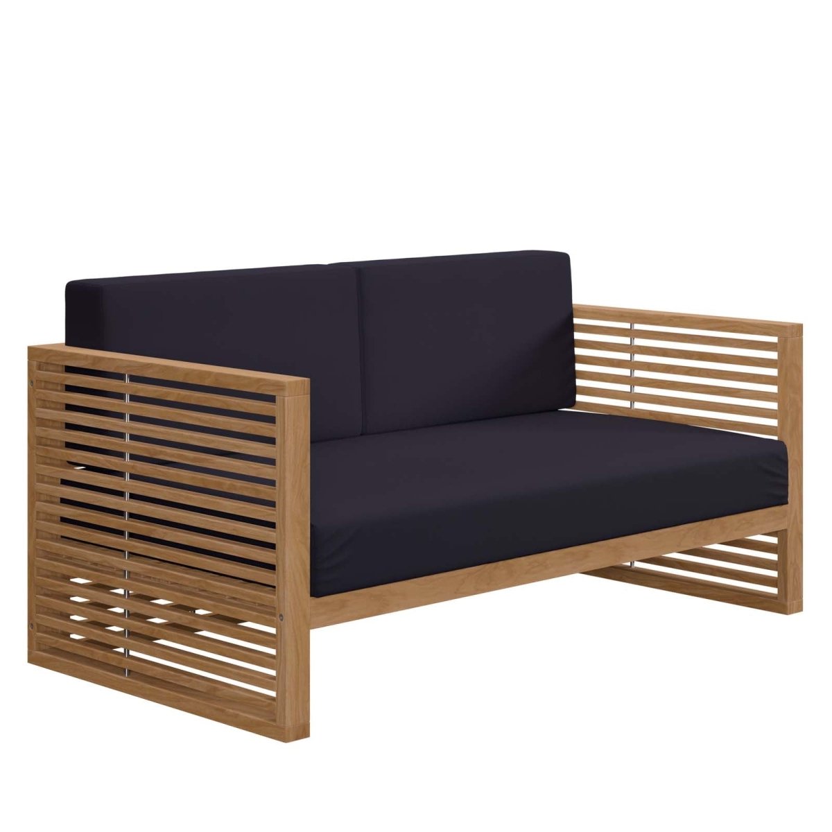 Carlsbad Teak Wood Outdoor Patio Loveseat - BUILDMYPLACE