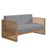 Carlsbad Teak Wood Outdoor Patio Loveseat - BUILDMYPLACE
