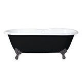 Cast Iron Double Ended Clawfoot Tub with 7 - Inch Faucet Drillings - BUILDMYPLACE