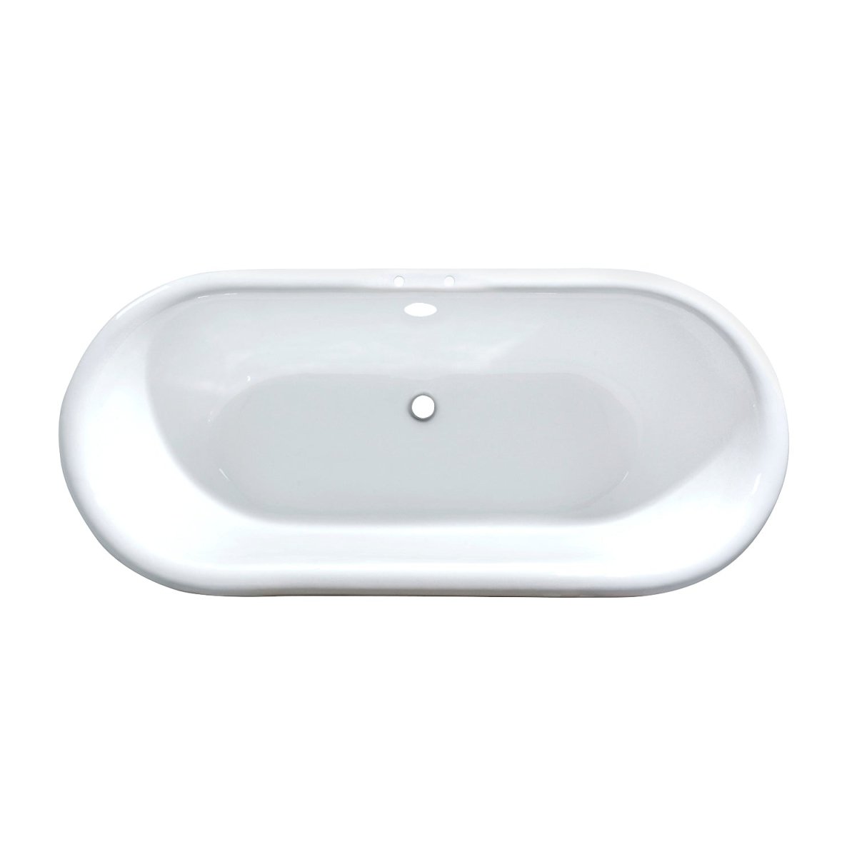 Cast Iron Double Ended Clawfoot Tub with 7 - Inch Faucet Drillings - BUILDMYPLACE